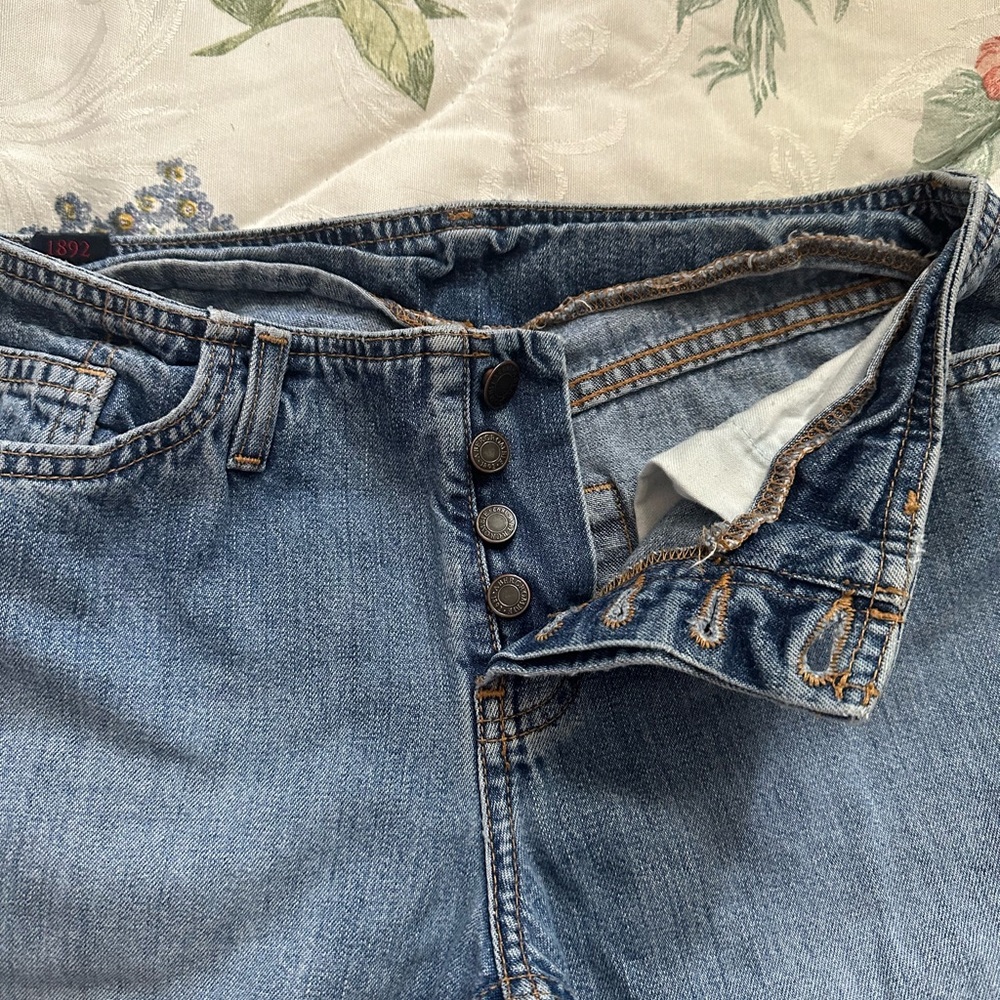 Vintage A&F y2k no waist low rise bootcut jeans button fly 5 pocket Sz 26 USA - Picture 4 of 15
